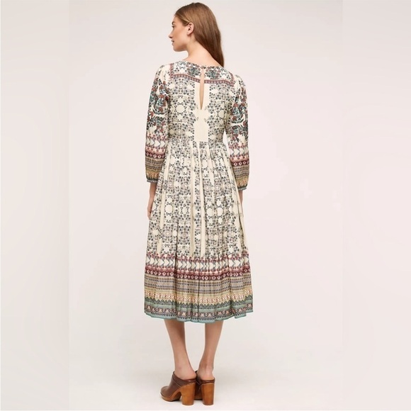 Anthropologie Bhanuni By Jyoti Beaded Far Fields Beaded  Dress Size 12 PETITE - Picture 4 of 12